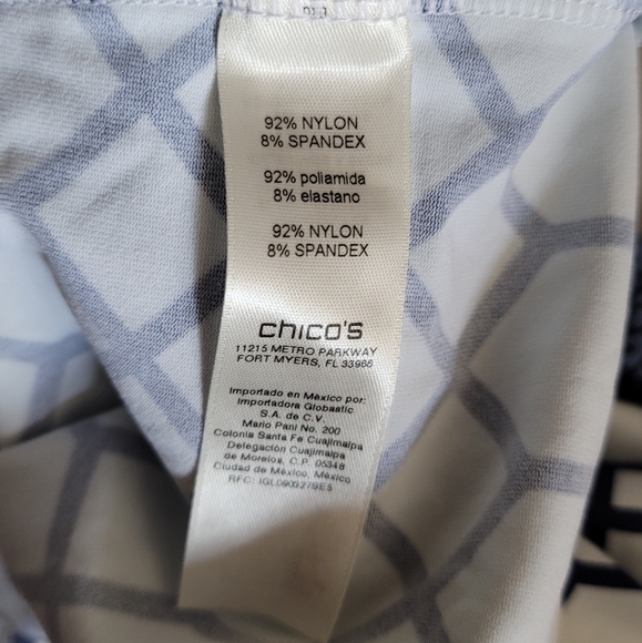 CHICO'S Honeycomb Print Basic Tank, Size Small - Picture 9 of 11